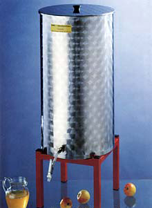 Stainless steel barrel with floating lid